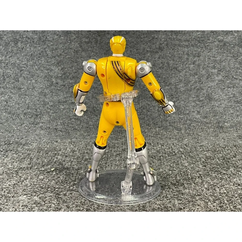 Bandai Power Rangers Wild Force Yellow Spin Morphin Ranger Flip Head Figure 2001